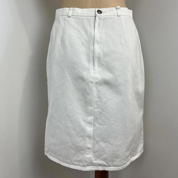 Sonia Rykiel Paris Women's Small White A Line Knee Length Skirt Made in France - Picture 3 of 12